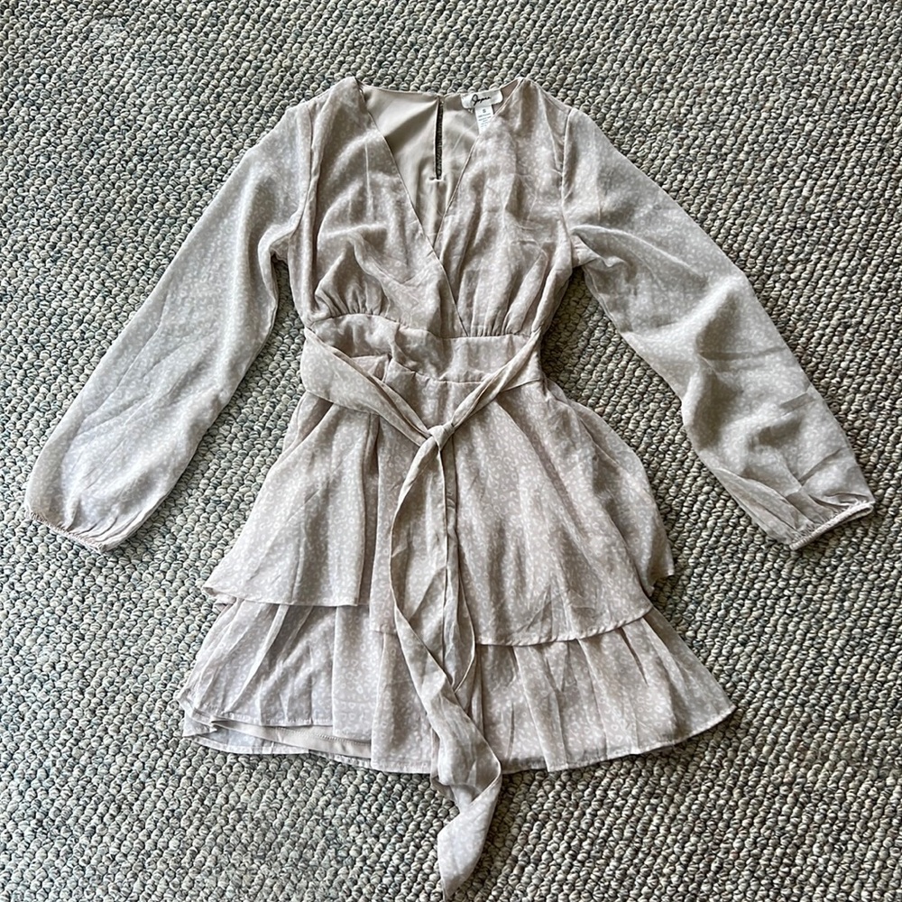 Leopard Tan/White Dress